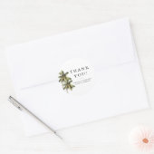 MONA Minimalistische Palm Beach Ocean Ronde Sticker (Envelop)