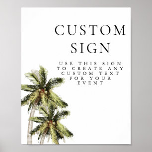 MONA Modern Minimaal Palmboom Tropisch Aangepast B Poster