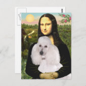 Mona-Pood-White-Standard poedel Briefkaart (Voorkant / Achterkant)