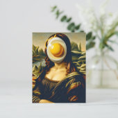 Mona Sunnyside Up Egg Grappig Briefkaart (Staand voorkant)