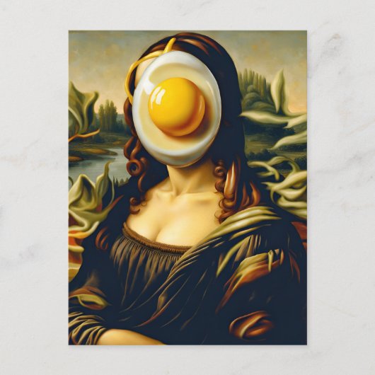 Mona Sunnyside Up Egg Grappig Briefkaart (Voorkant)