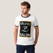 Mona Z Logo Mannen Ringer T-shirt (Voorkant volledig)