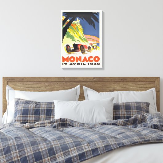 Monaco 17 april 1932 canvas afdruk (Insitu (Slaapkamer))