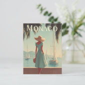 Monaco 50s vintage briefkaart (Staand voorkant)