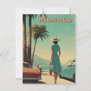 Monaco 50s vintage briefkaart