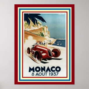 Monaco 8 van 1937 Poster 12 x 16