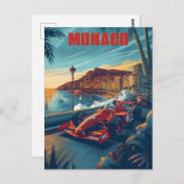 Monaco  Auto Race Briefkaart (Voorkant / Achterkant)