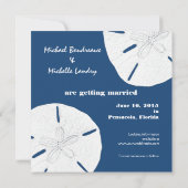 Monaco Blue Sand Dollar Save the Date (Achterkant)