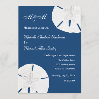 Monaco Blue Wedding and Sand Dollar Wedding Kaart