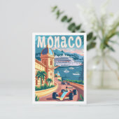 Monaco Circuit Beroemde Reisplaats Briefkaart (Staand voorkant)