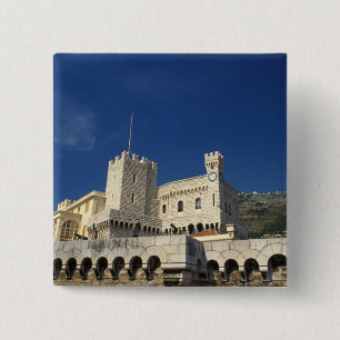 Monaco, Côte d'Azur, Prinselijk Paleis. Vierkante Button 5,1 Cm