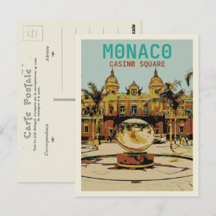 Monaco Cote d'Azur, uitzicht van het casino Briefkaart