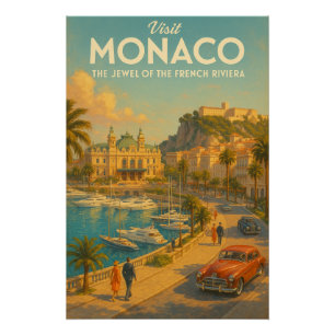 Monaco – De juweel van de Franse Riviera. Perfect Poster