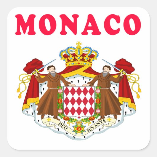 monaco-Design Vierkante Sticker (Voorkant)