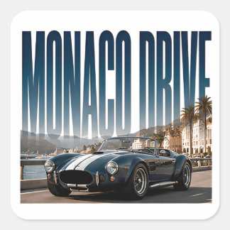 Monaco Drive Luxe Kust Grafisch Vierkante Sticker