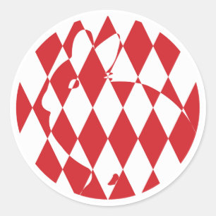 Monaco Europees konijn Monacan National Animal Ronde Sticker