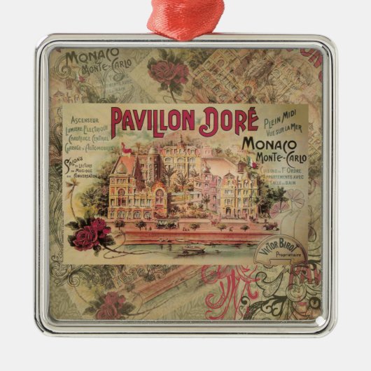 Monaco Fancy Rivièra Frankrijk Metalen Ornament (Voorkant)