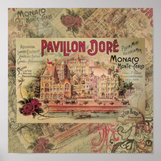 Monaco Fancy  Rivièra Frankrijk Poster (Voorkant)
