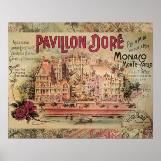 Monaco Fancy  Rivièra Frankrijk Poster (Voorkant)