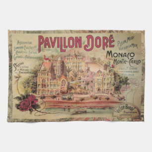 Monaco Fantasie Oude Franse Riviera Frankrijk Theedoek