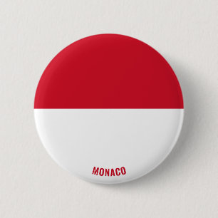 Monaco Flag Charming Patriotic Ronde Button 5,7 Cm