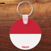Monaco Flag Charming Patriotic Sleutelhanger (Voorkant)
