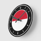 Monaco Flag Elegant Ronde Klok (Hoek)