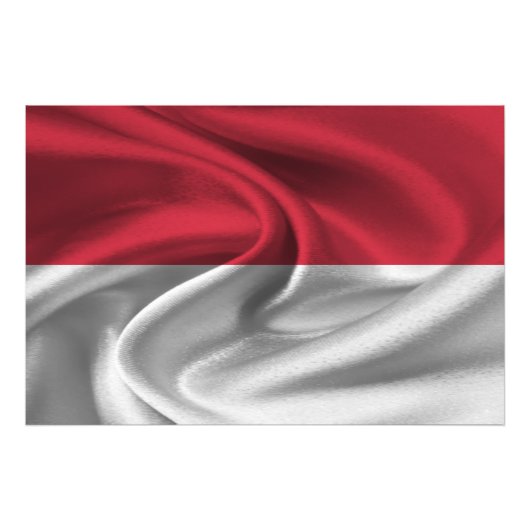Monaco Flag Foto Afdruk (Voorkant)