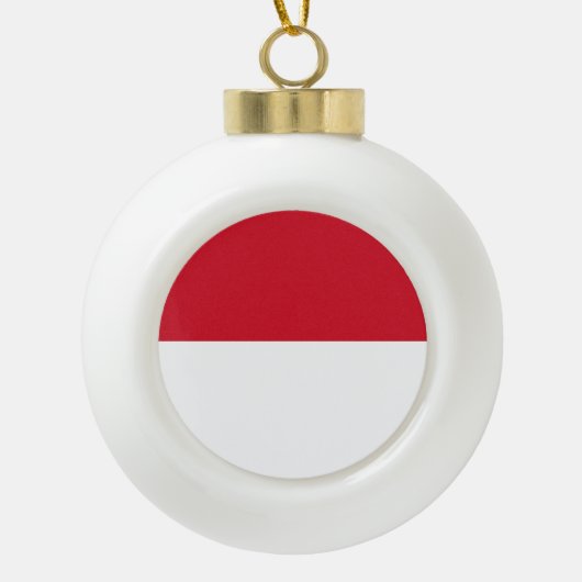 Monaco Flag Keramische Bal Ornament (Voorkant)