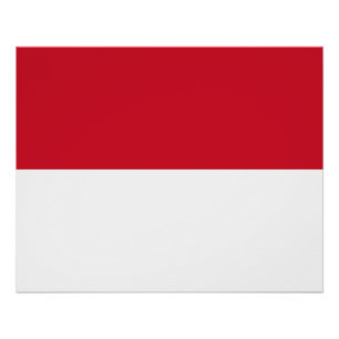 Monaco Flag Perfect Poster