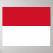 Monaco Flag Poster (Voorkant)