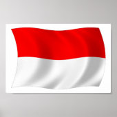 Monaco Flag Poster Print (Voorkant)
