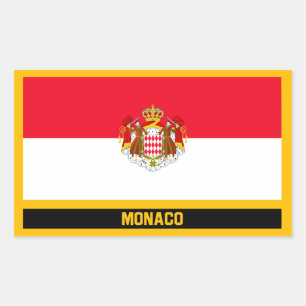 Monaco Flag Rechthoekige Sticker