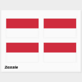Monaco Flag Rechthoekige Sticker (Vel)