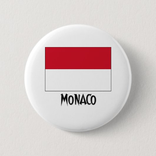 Monaco Flag Ronde Button 5,7 Cm (Voorkant)
