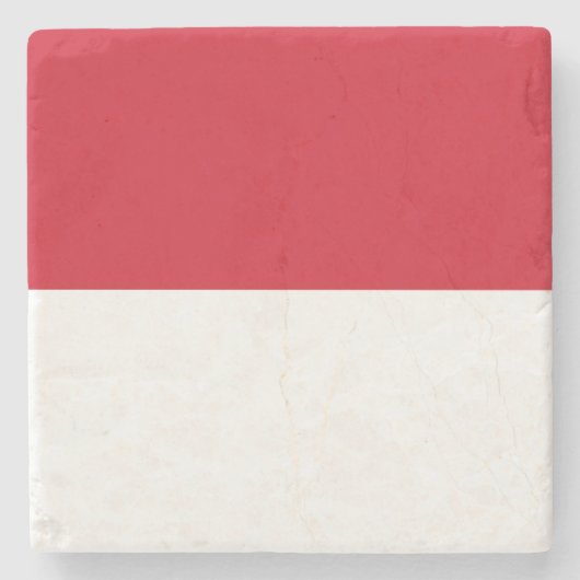 Monaco Flag Stenen Onderzetter (Voorkant)