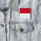Monaco Flag Vierkante Button 5,1 Cm (In situ)