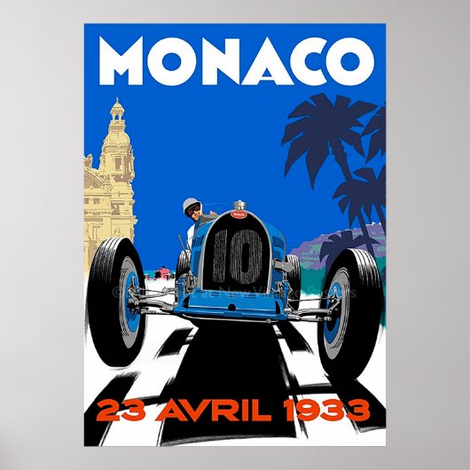 Monaco France Vintage poster (Voorkant)