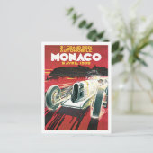 Monaco Grand Prix Automobile Briefkaart (Staand voorkant)