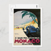 Monaco Grand Prix Automobile Briefkaart (Voorkant / Achterkant)