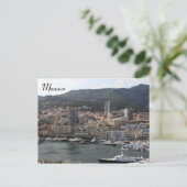 monaco harbour briefkaart (Staand voorkant)