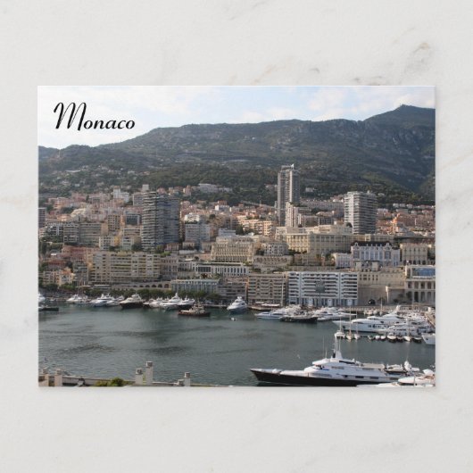 monaco harbour briefkaart (Voorkant)