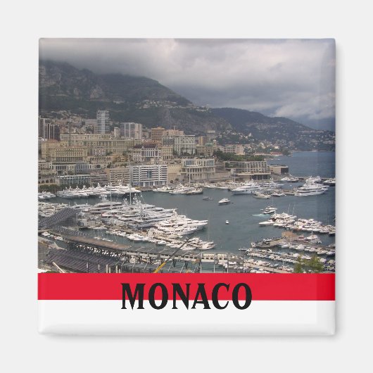 Monaco Harbour Scene met Yachts Magneet (Voorkant)