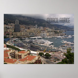 Monaco Haven en Luxe Jachten Franse Rivièra Poster
