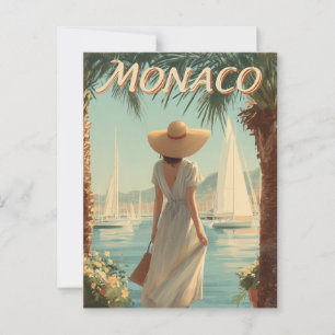 Monaco jaren 50 vintage reis briefkaart