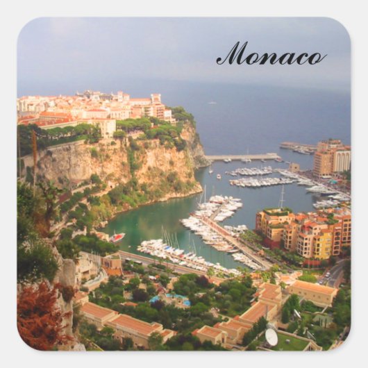 Monaco Magnet Vierkante Sticker (Voorkant)