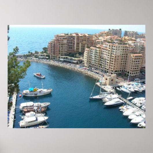 Monaco Marina en Condos Poster (Voorkant)