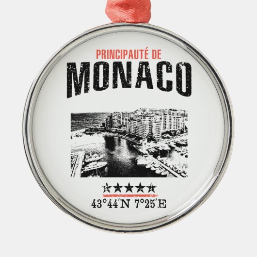 Monaco Metalen Ornament (Voorkant)