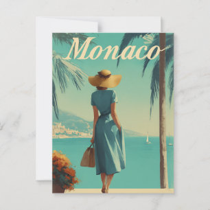 Monaco mode vintage briefkaart