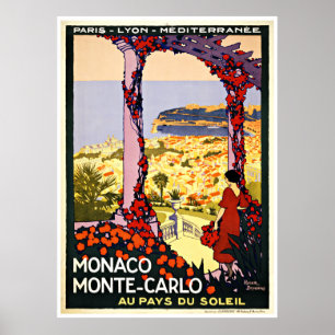 Monaco Monte Carlo - Affiches Vintage voyage